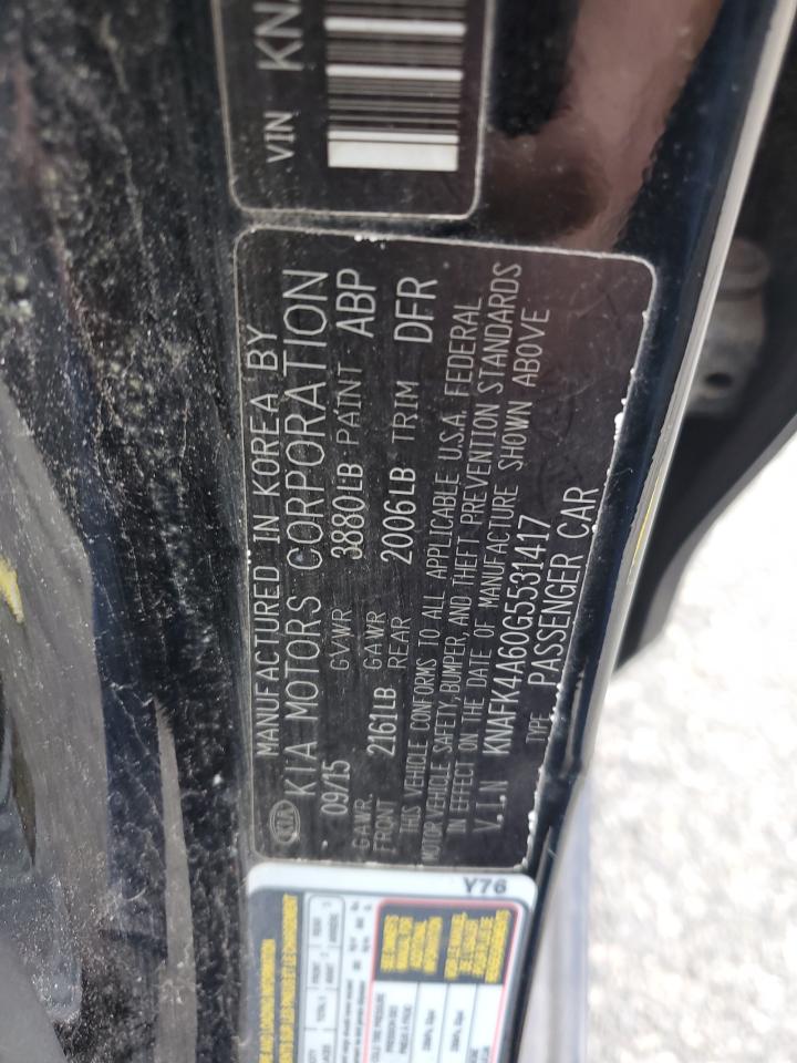 2016 Kia Forte Lx VIN: KNAFK4A60G5531417 Lot: 92468085