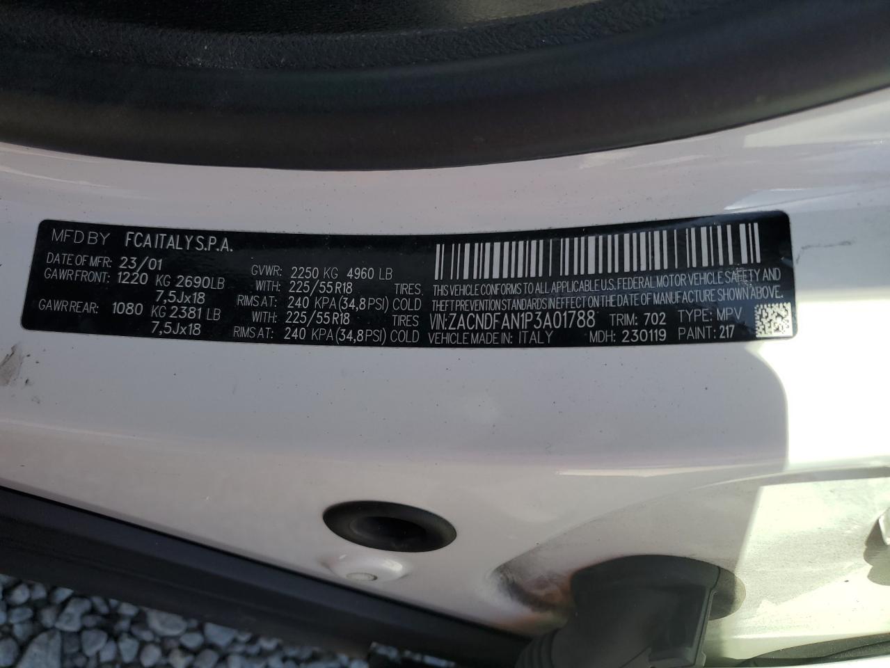 2023 Dodge Hornet Gt VIN: ZACNDFAN1P3A01788 Lot: 92712755