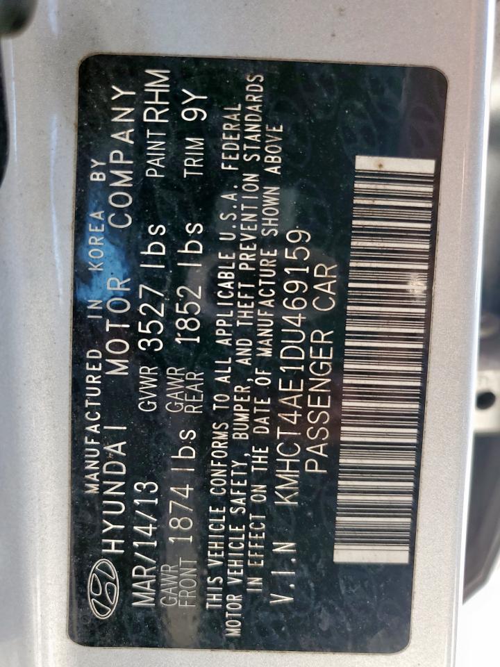 2013 Hyundai Accent Gls VIN: KMHCT4AE1DU469159 Lot: 91930965