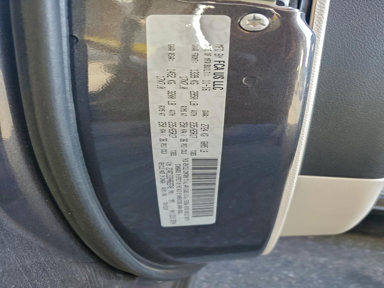 2017 Chrysler Pacifica Touring L Plus VIN: 2C4RC1EG5HR622749 Lot: 94697305