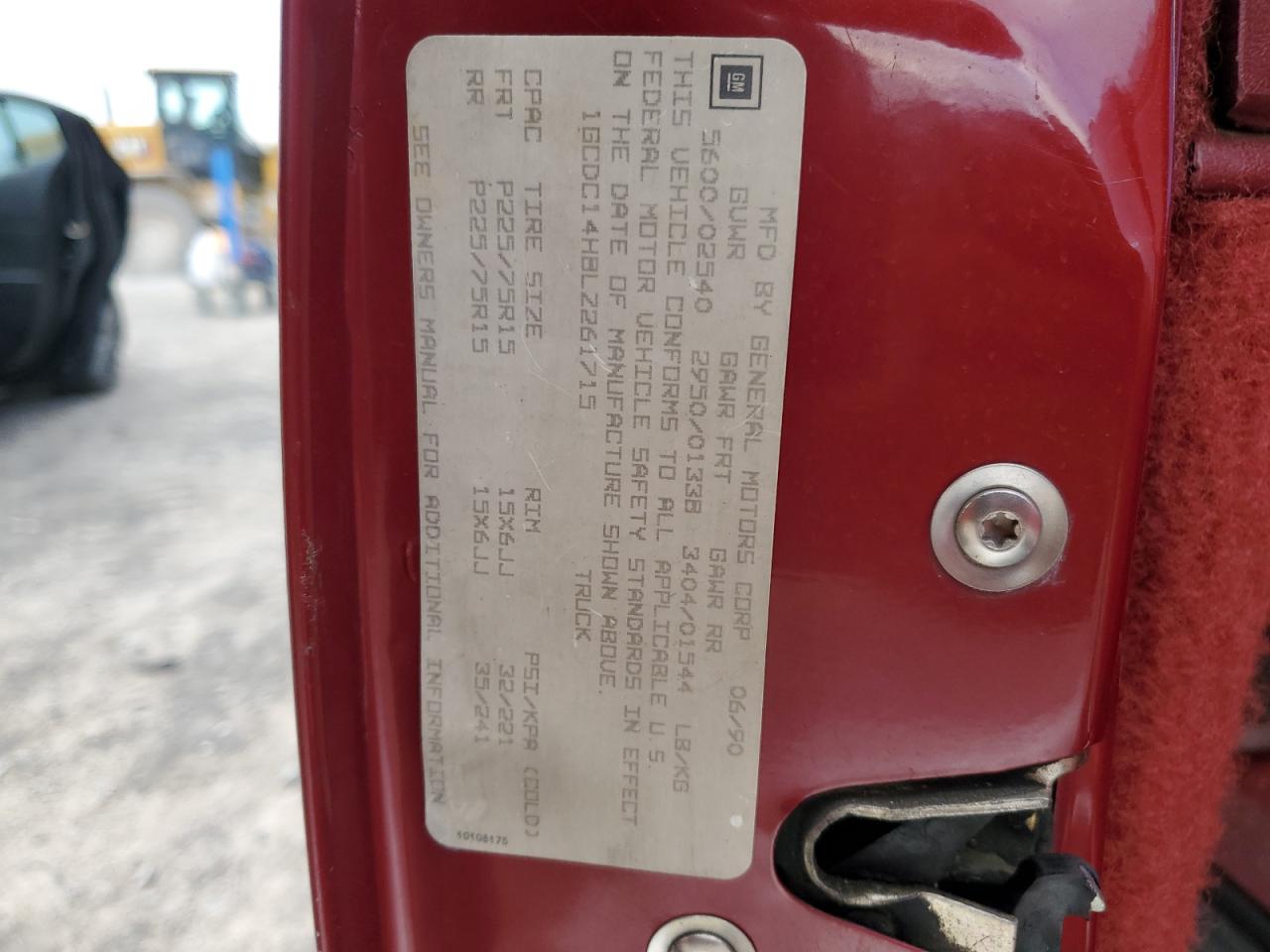 1990 Chevrolet Gmt-400 C1500 VIN: 1GCDC14H8LZ261715 Lot: 92109145