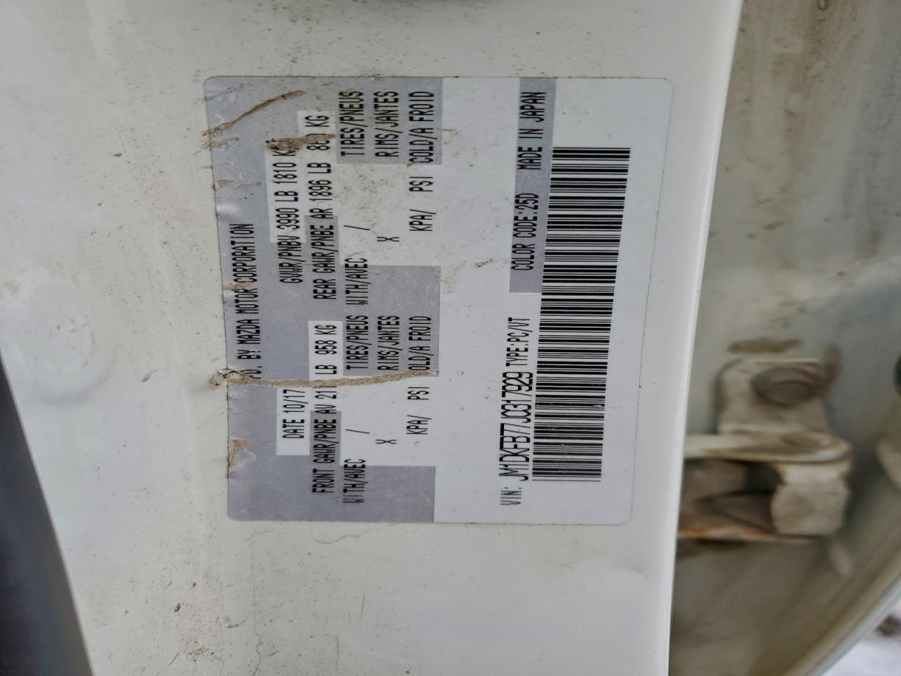 2018 Mazda Cx-3 Sport VIN: JM1DKFB77J0317929 Lot: 93862835