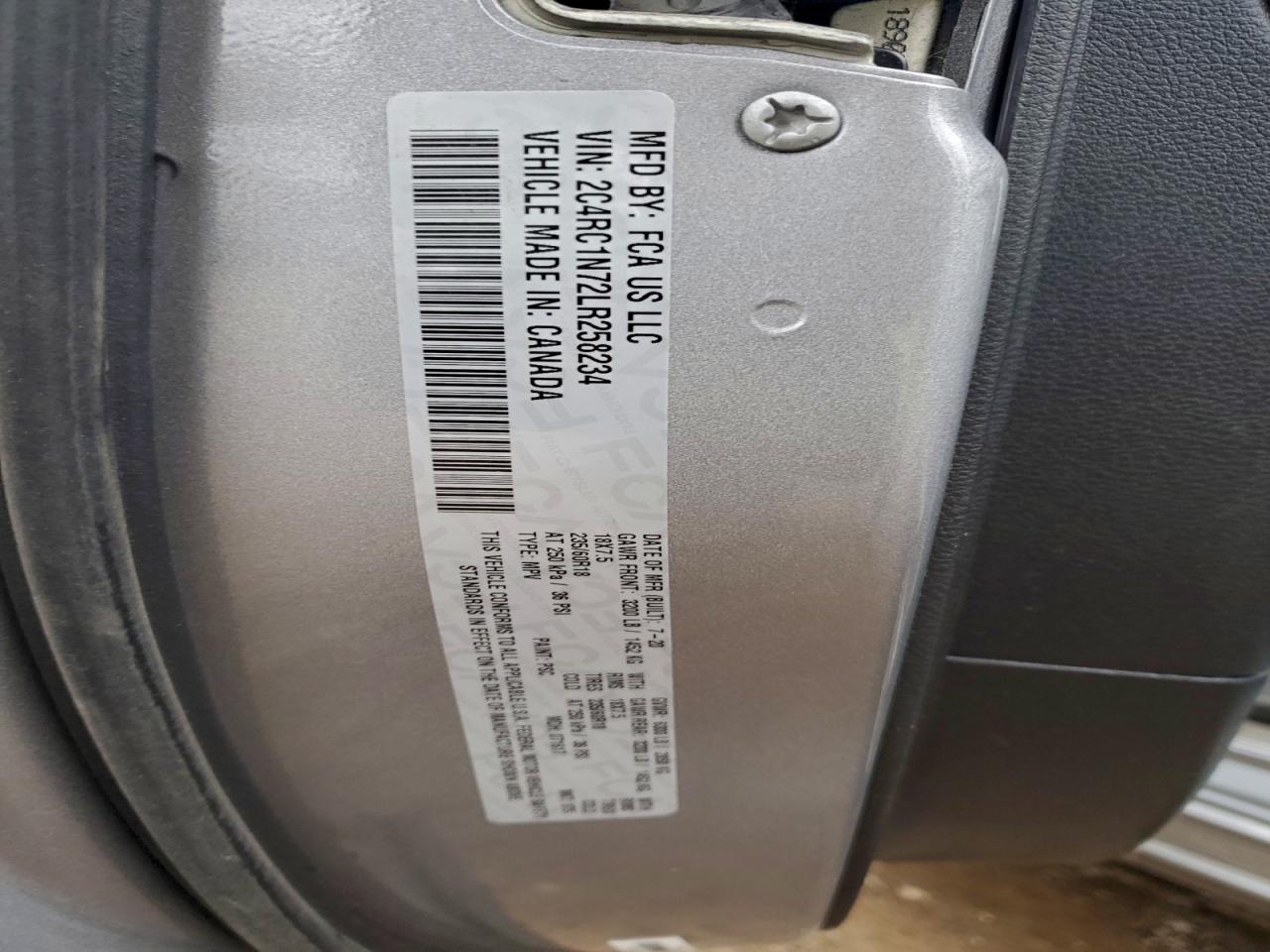 2020 Chrysler Pacifica Hybrid Limited VIN: 2C4RC1N72LR258234 Lot: 92594975