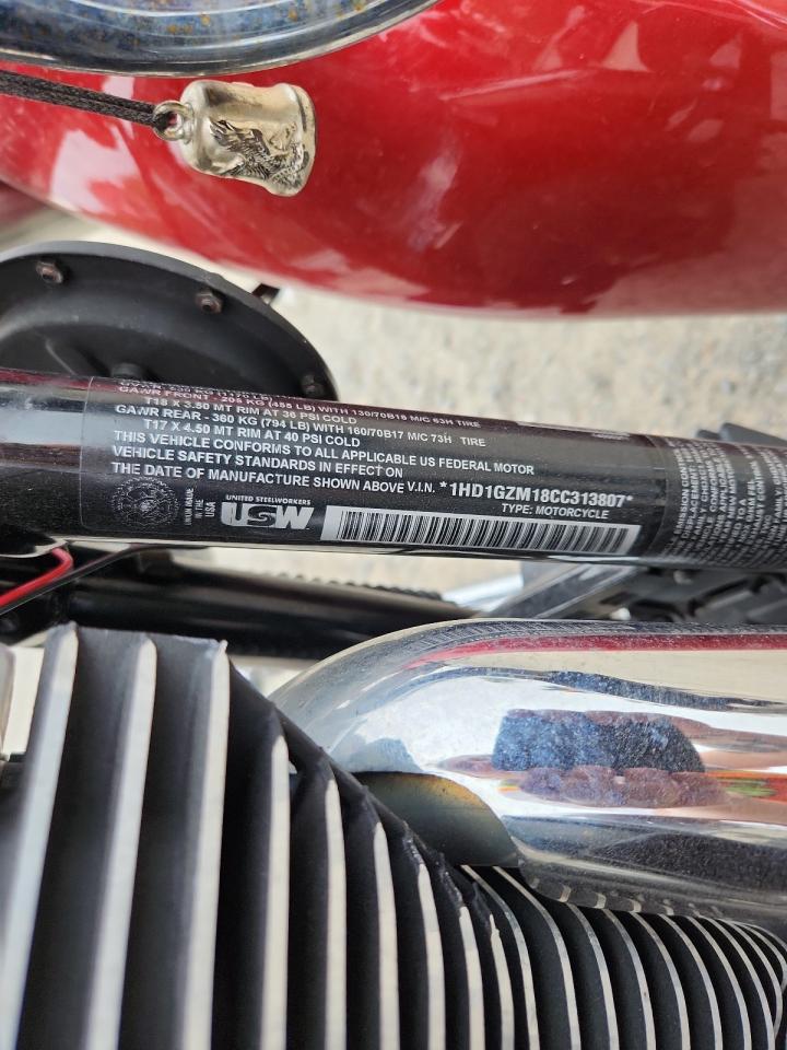 2012 Harley-Davidson Fld Switchback VIN: 1HD1GZM18CC313807 Lot: 93279355