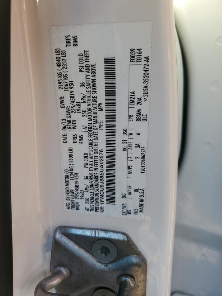 2014 Ford Escape Titanium VIN: 1FMCU9J98EUA02576 Lot: 91676665