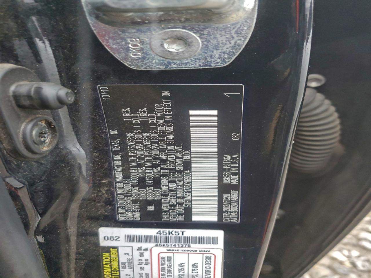 2011 Toyota Tundra Crewmax Sr5 VIN: 5TFDW5F17BX169004 Lot: 93854555