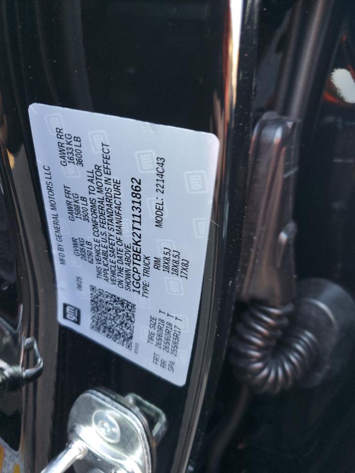 2026 Chevrolet Colorado VIN: 1GCPTBEK2T1131862 Lot: 93096675