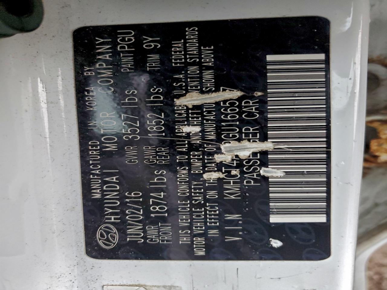 2016 Hyundai Accent Se VIN: KMHCT4AE9GU166537 Lot: 94302505