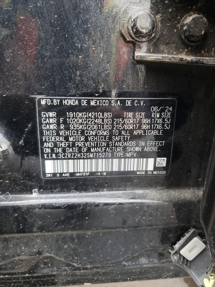 2025 Honda Hr-V Lx VIN: 3CZRZ2H32SM715279 Lot: 91027875