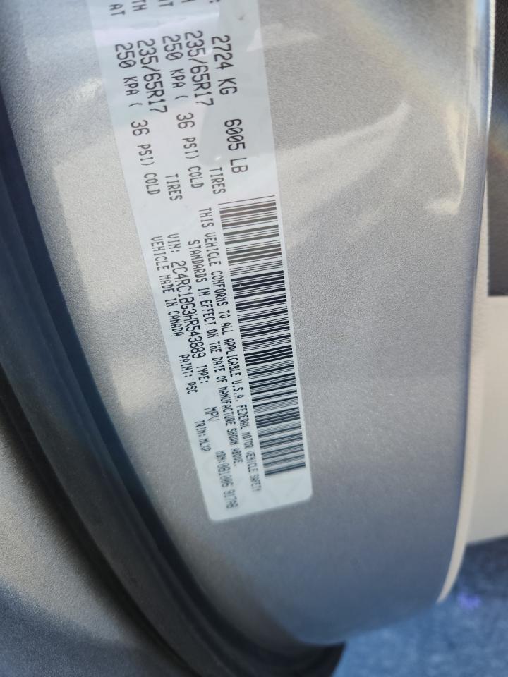 2017 Chrysler Pacifica Touring L VIN: 2C4RC1BG3HR543889 Lot: 92196555