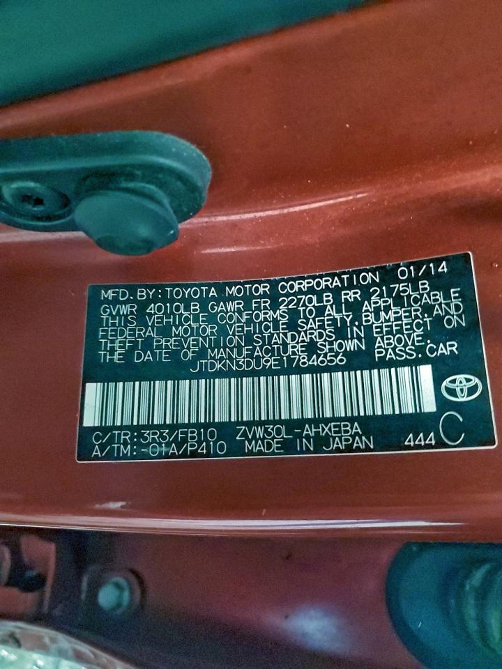 2014 Toyota Prius VIN: JTDKN3DU9E1784656 Lot: 94691535