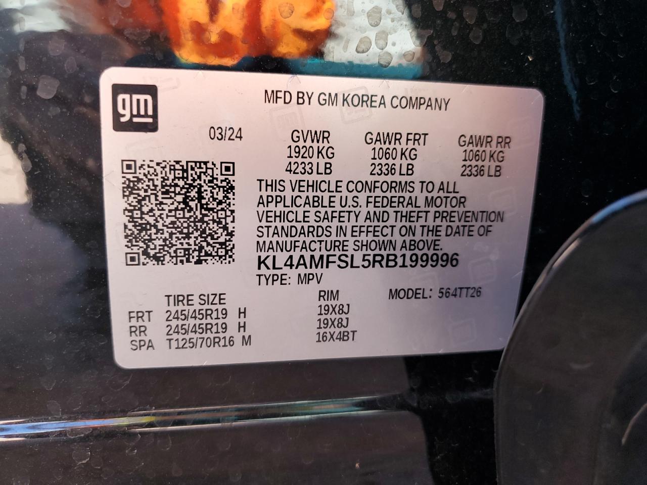 2024 Buick Encore Gx Avenir VIN: KL4AMFSL5RB199996 Lot: 85433015