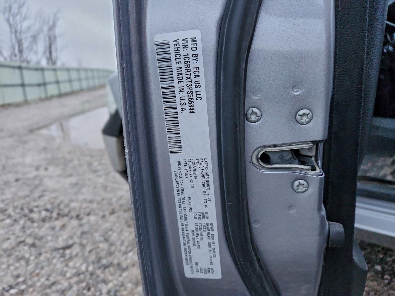 2023 Ram 1500 Classic Ssv VIN: 1C6RR7XT3PS566844 Lot: 90935775