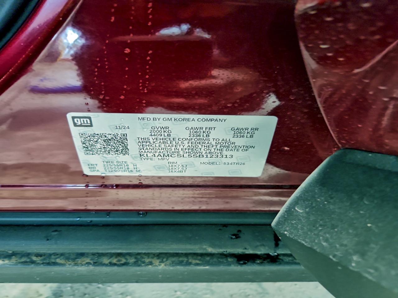 2025 Buick Encore Gx Preferred VIN: KL4AMCSL5SB123313 Lot: 93881155