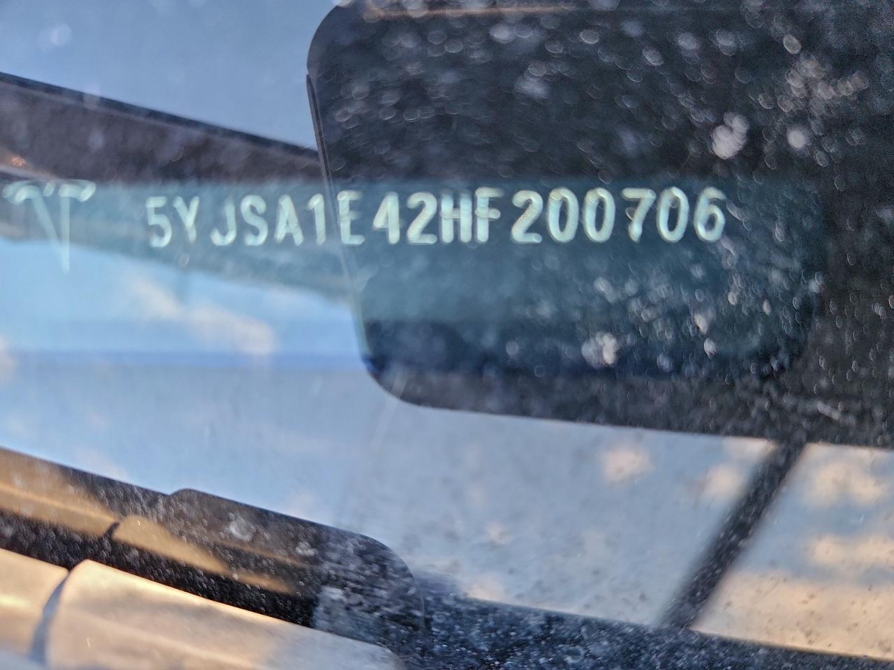 2017 Tesla Model S VIN: 5YJSA1E42HF200706 Lot: 93956415