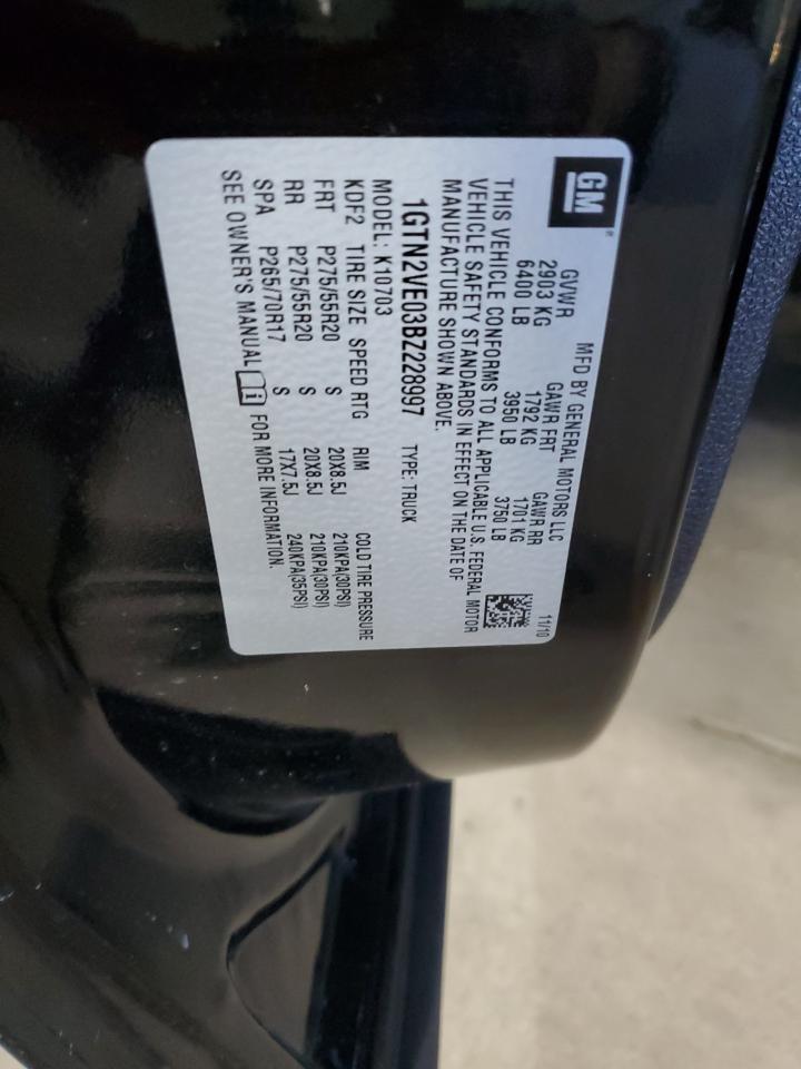 2011 GMC Sierra K1500 Sle VIN: 1GTN2VE03BZ228997 Lot: 92820455