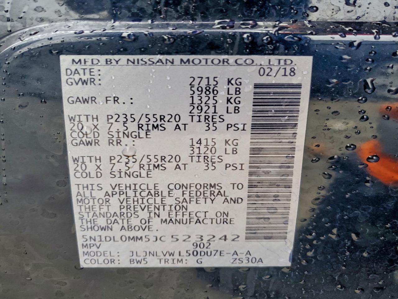 2018 Infiniti Qx60 VIN: 5N1DL0MM5JC523242 Lot: 93398175