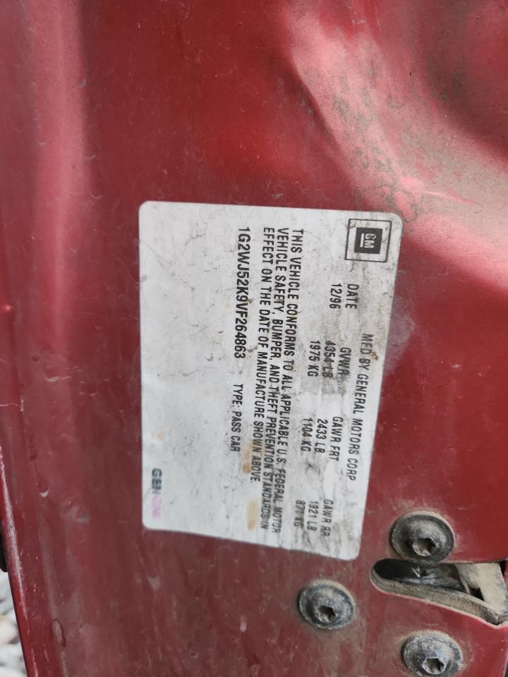 1997 Pontiac Grand Prix Se VIN: 1G2WJ52K9VF264863 Lot: 93251915