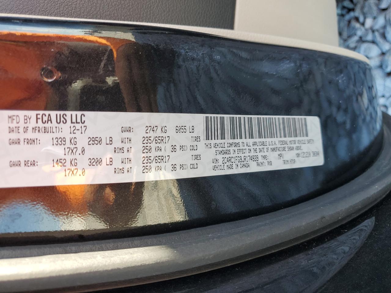 2018 Chrysler Pacifica Touring Plus VIN: 2C4RC1FG9JR174939 Lot: 91151955