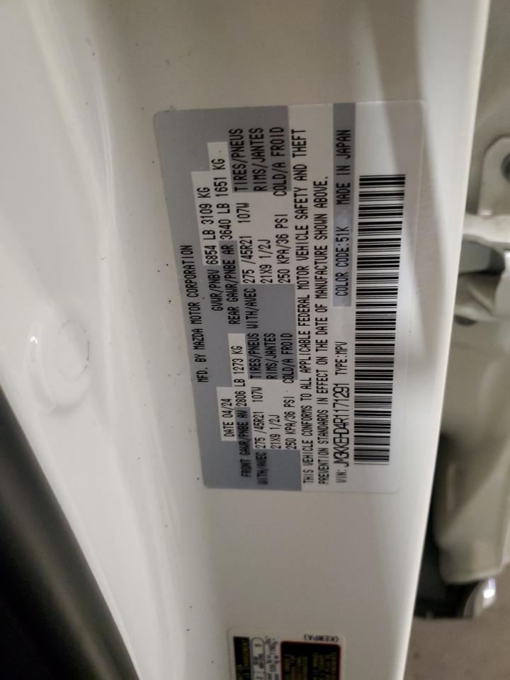 2024 Mazda Cx-90 Premium Plus VIN: JM3KKEHD4R1171291 Lot: 91929345