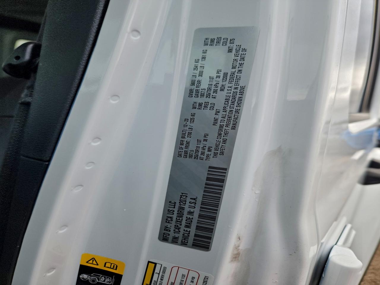 2024 Jeep Wrangler Sahara VIN: 1C4PJXEN8RW120731 Lot: 94107365