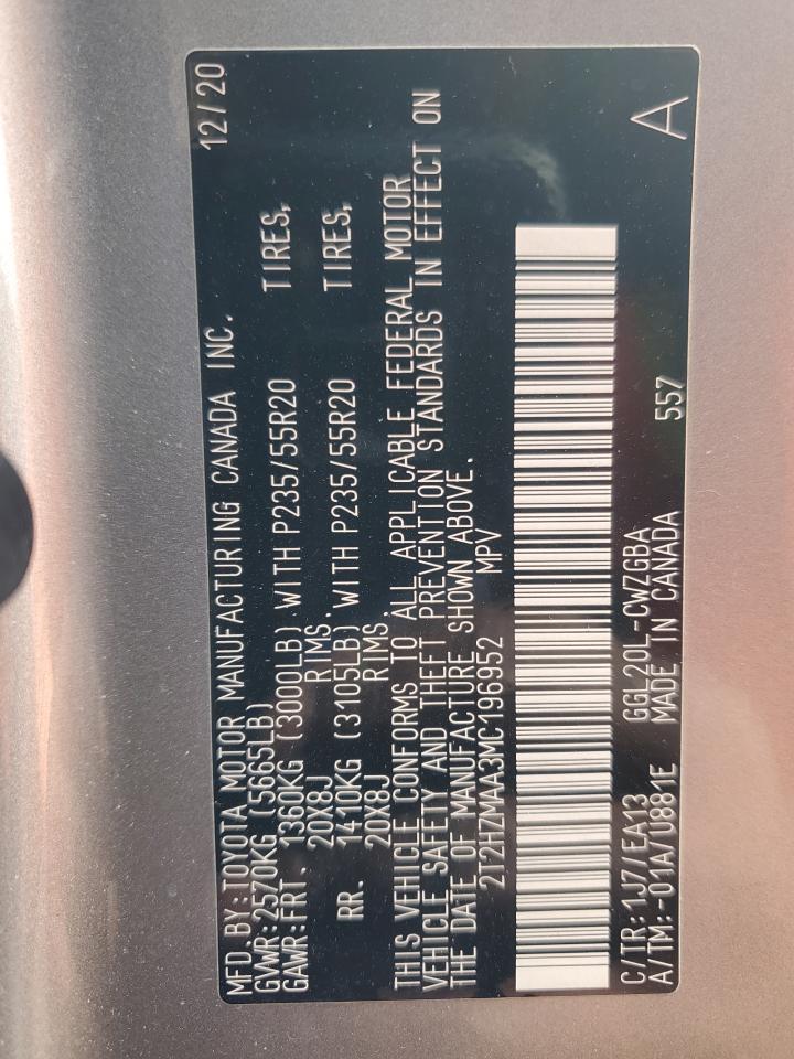 2021 Lexus Rx 350 VIN: 2T2HZMAA3MC196952 Lot: 90577845