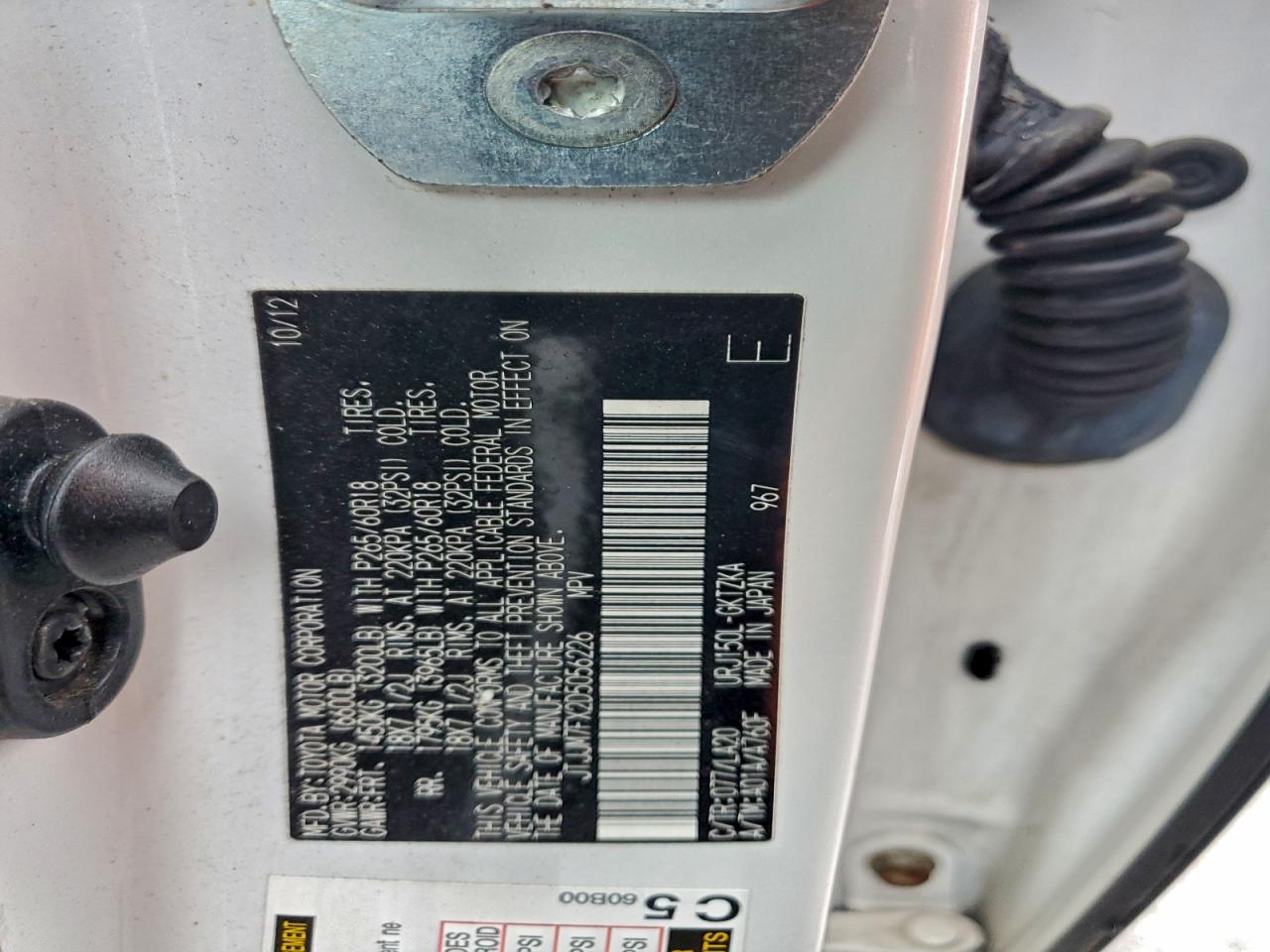 2013 Lexus Gx 460 Premium VIN: JTJJM7FX2D5056226 Lot: 94043635