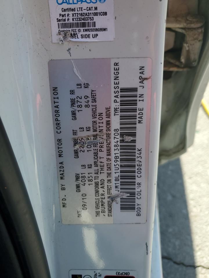 2011 Mazda 3 S VIN: JM1BL1U59B1384708 Lot: 92488005