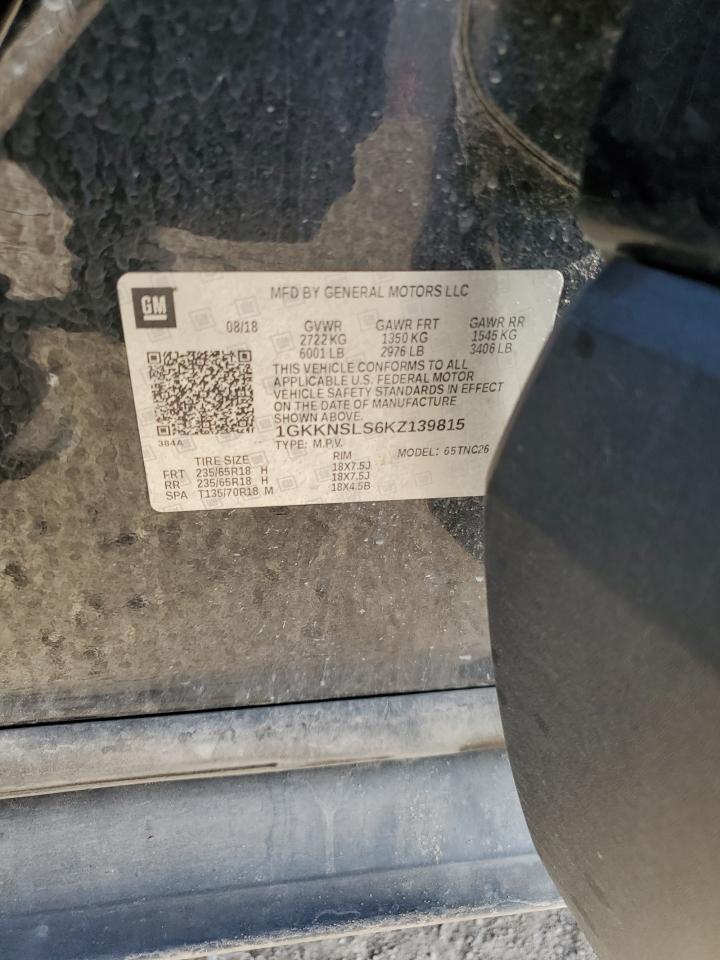 2019 GMC Acadia Sle VIN: 1GKKNSLS6KZ139815 Lot: 91527905