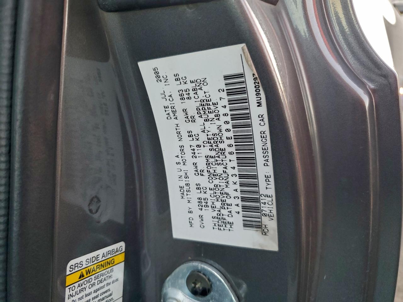 2006 Mitsubishi Eclipse Gt VIN: 4A3AK34T66E008472 Lot: 93949265