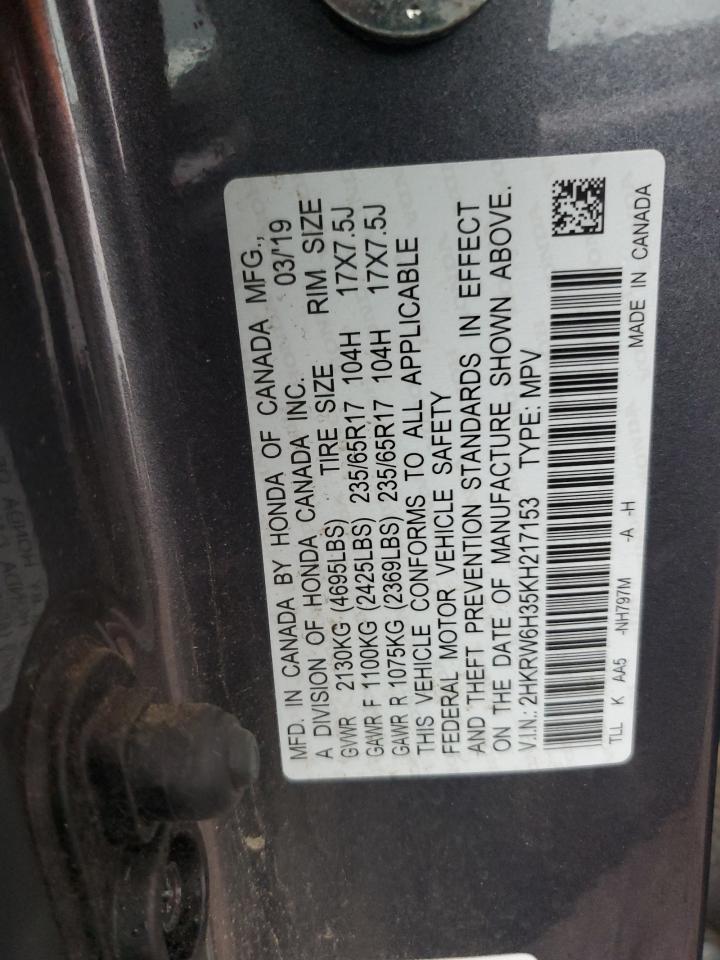 2019 Honda Cr-V Lx VIN: 2HKRW6H35KH217153 Lot: 93462065