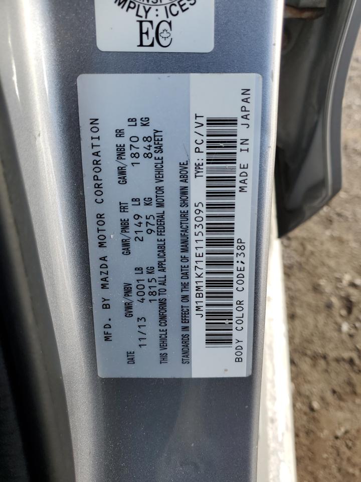 2014 Mazda 3 Sport VIN: JM1BM1K71E1153095 Lot: 89520355