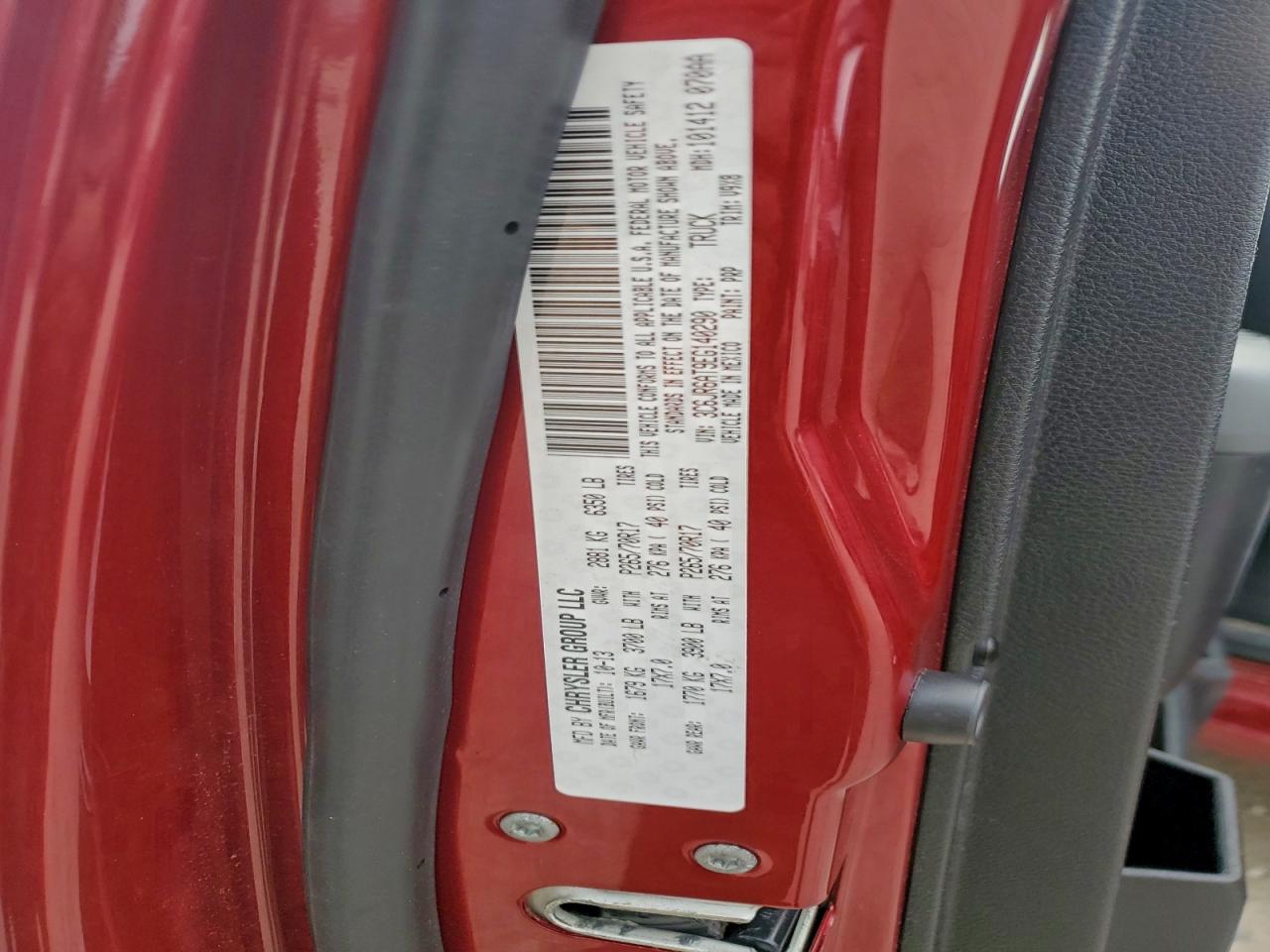 2014 Ram 1500 St VIN: 3C6JR6AT9EG140290 Lot: 94145435