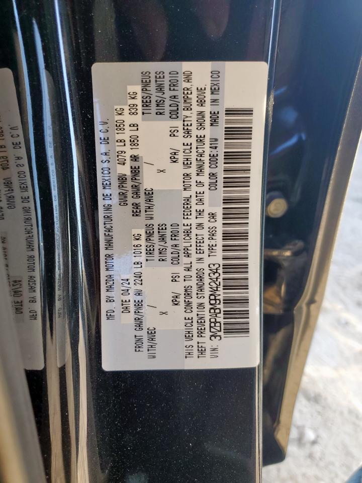 2024 Mazda 3 Select Sport VIN: 3MZBPABM9RM424343 Lot: 92923305
