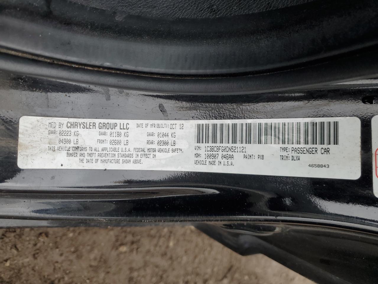 2013 Chrysler 200 Limited VIN: 1C3BCBFG0DN521121 Lot: 93615825