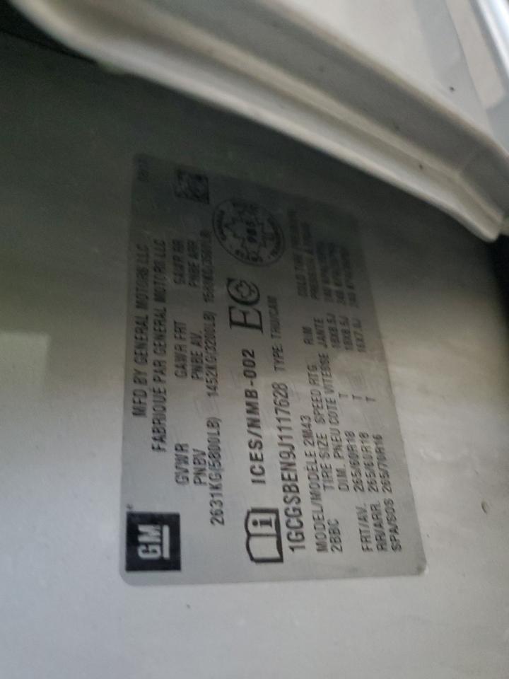 2018 Chevrolet Colorado VIN: 1GCGSBEN9J1117628 Lot: 90722155