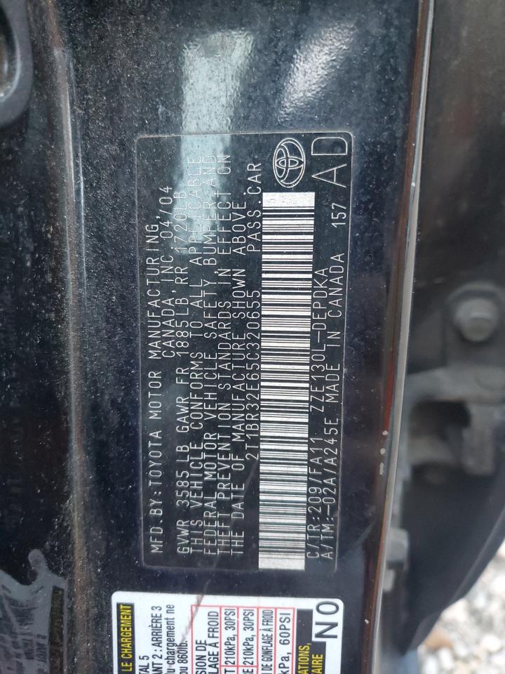 2005 Toyota Corolla Ce VIN: 2T1BR32E65C320655 Lot: 93717635