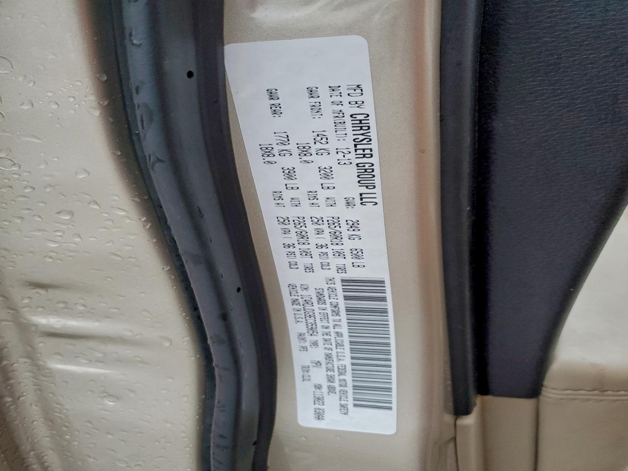 2014 Dodge Durango Limited VIN: 1C4RDJDG9EC359054 Lot: 94679485