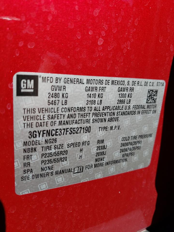 2015 Cadillac Srx Perfor VIN: 3GYFNCE37FS527190 Lot: 91509995