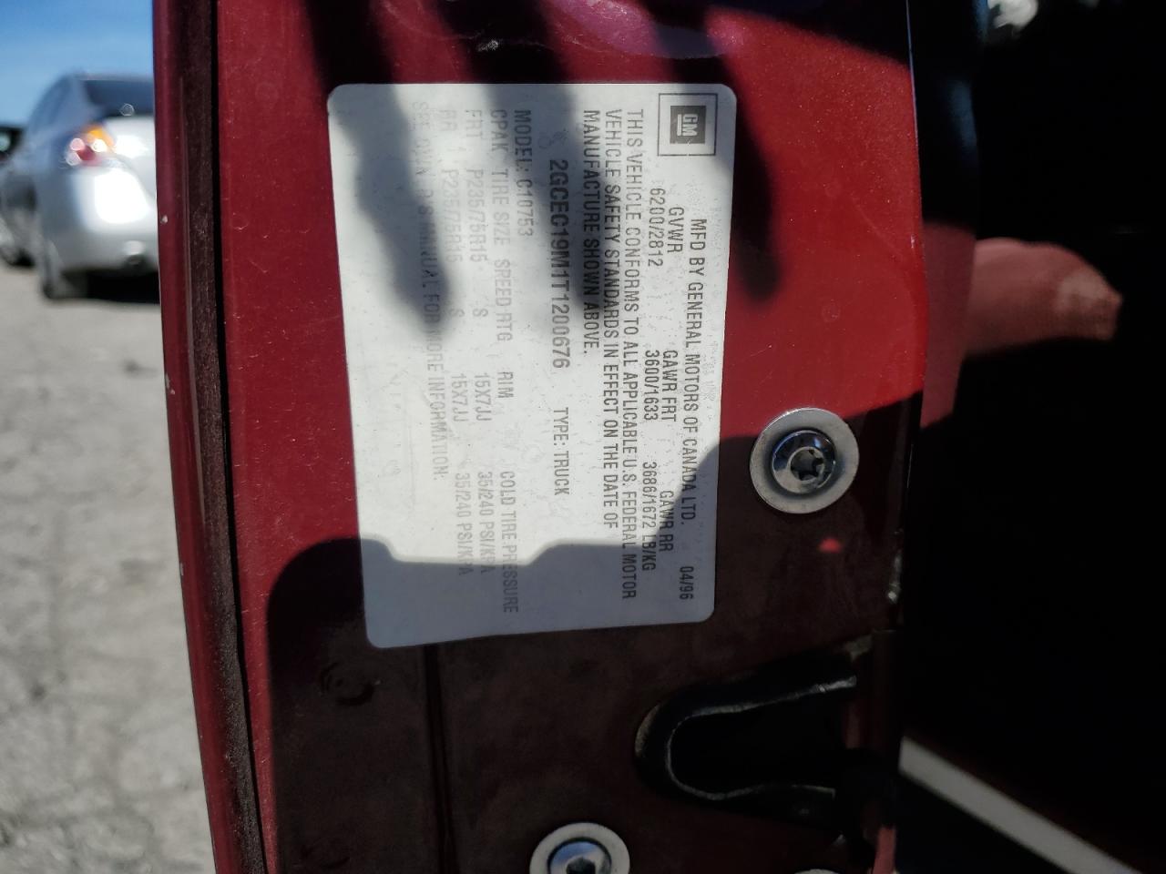 1996 Chevrolet Gmt-400 C1500 VIN: 2GCEC19M1T1200676 Lot: 91773105