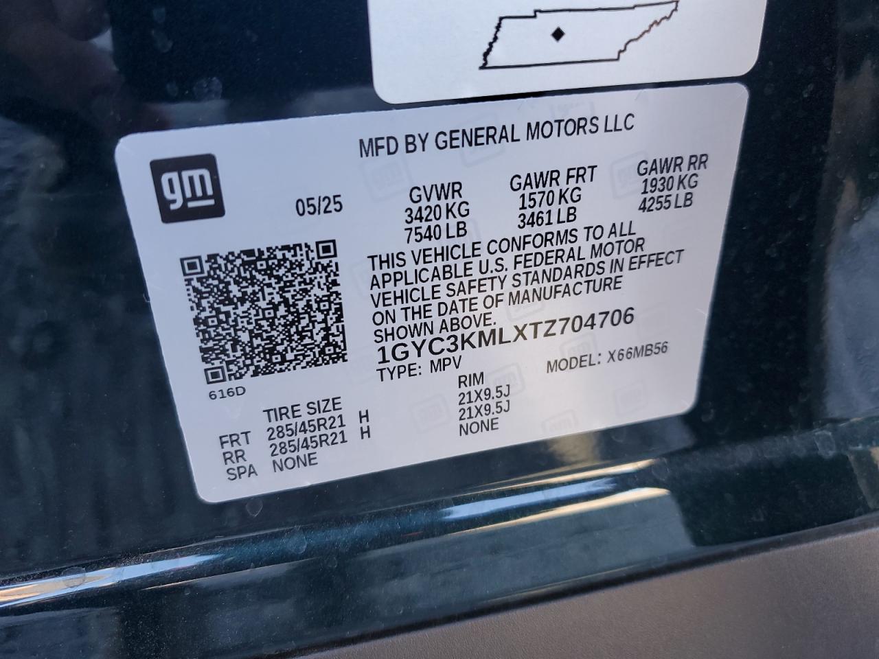 2026 Cadillac Vistiq Luxury VIN: 1GYC3KMLXTZ704706 Lot: 92673785