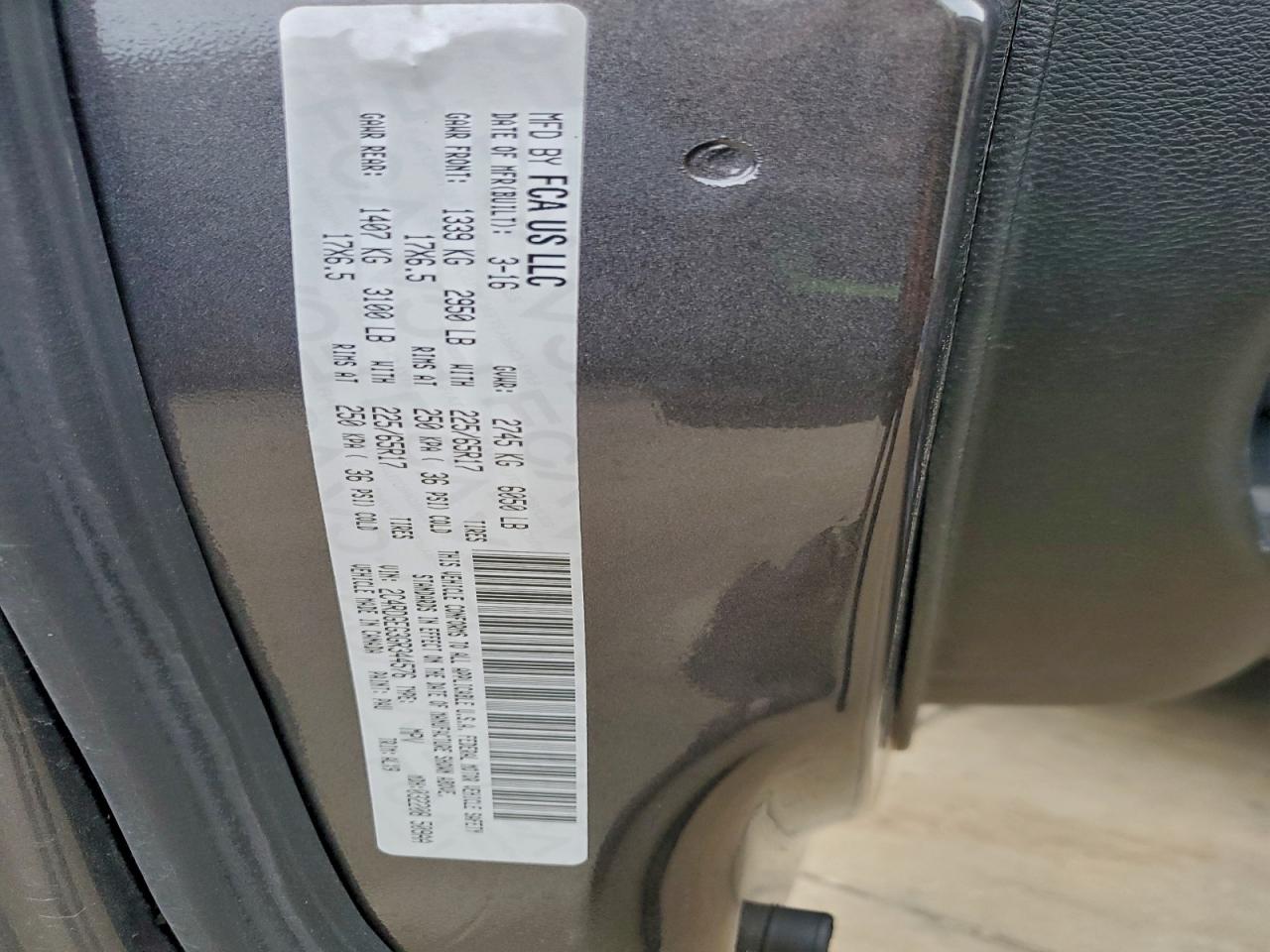 2016 Dodge Grand Caravan R/T VIN: 2C4RDGEG3GR344576 Lot: 94087685