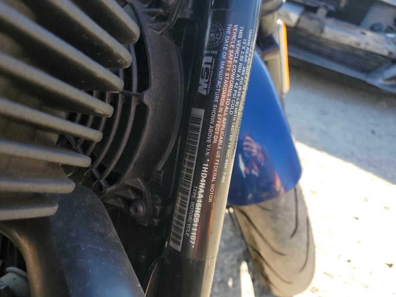 2017 Harley-Davidson Xg500 VIN: 1HD4NAA16HC511107 Lot: 92388325