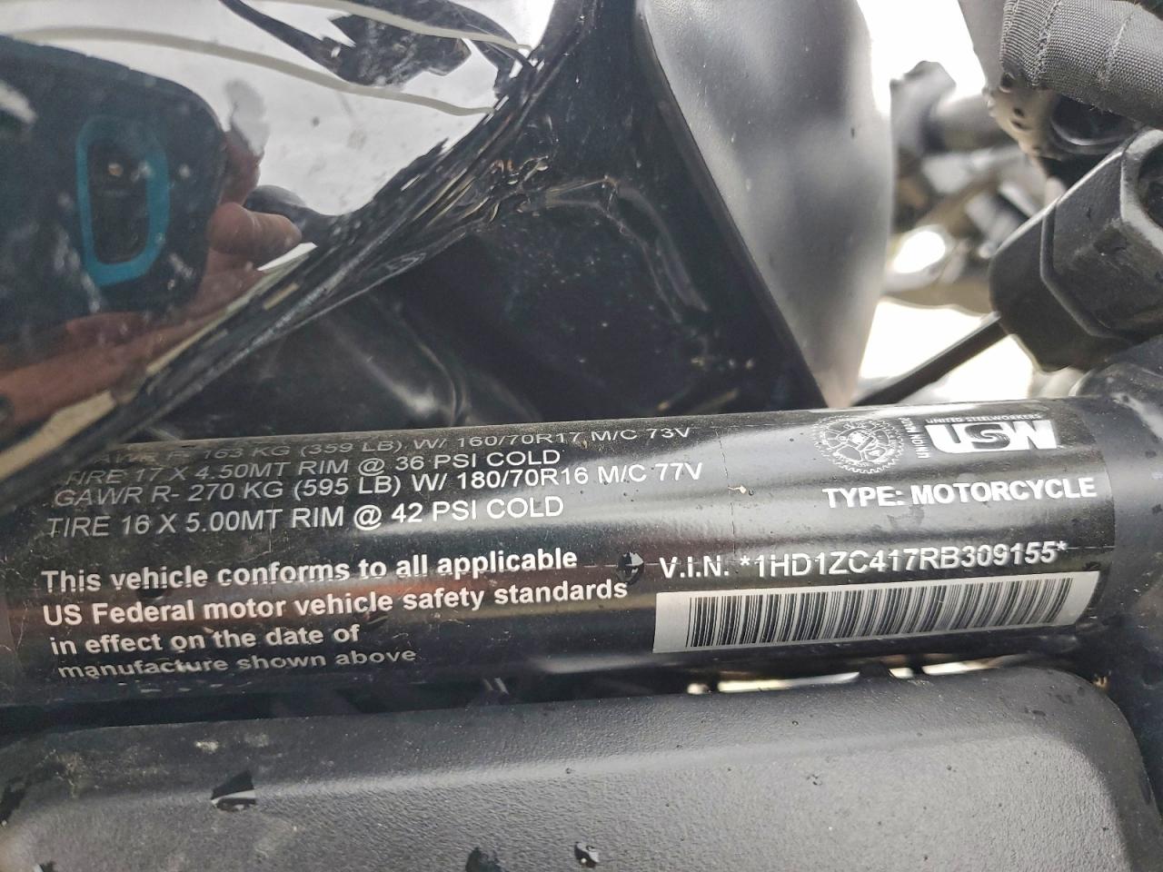 2024 Harley-Davidson Rh1250 S VIN: 1HD1ZC417RB309155 Lot: 93408705