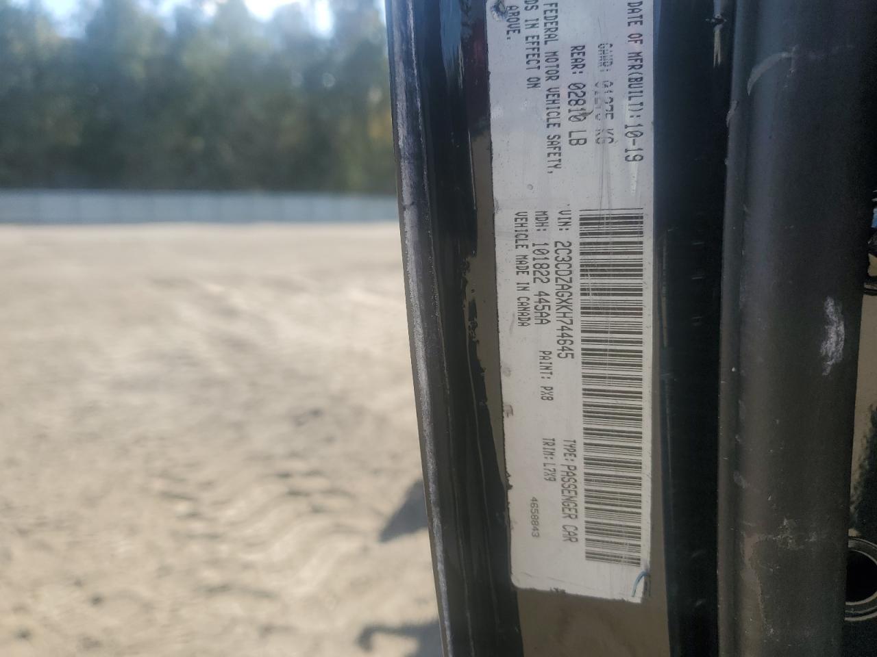 2019 Dodge Challenger Sxt VIN: 2C3CDZAGXKH744645 Lot: 90587025