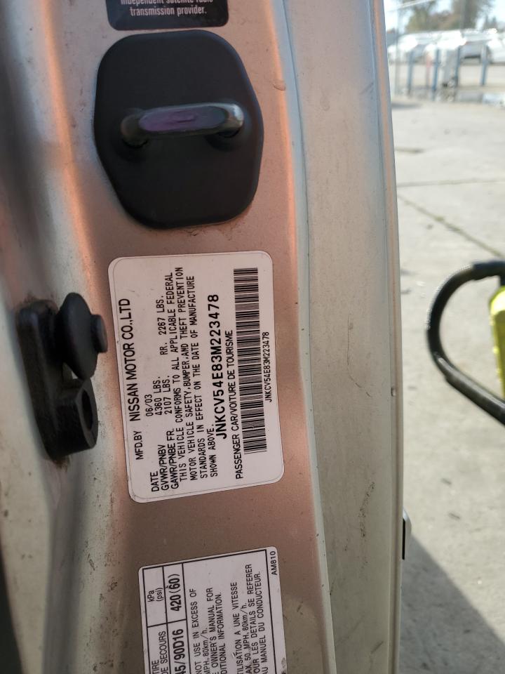 2003 Infiniti G35 VIN: JNKCV54E83M223478 Lot: 91624325