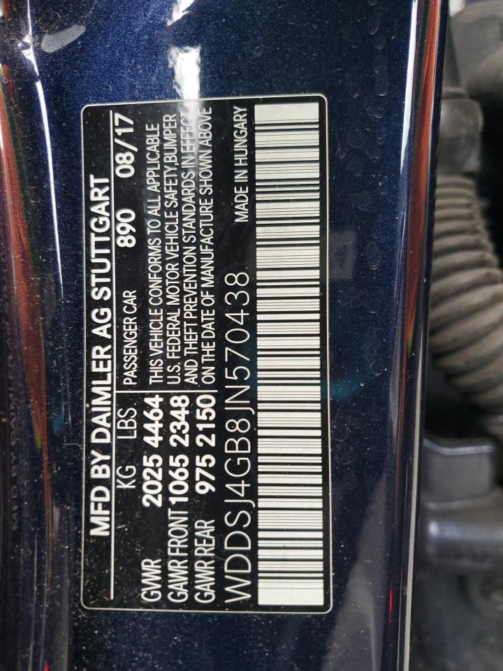 2018 Mercedes-Benz Cla 250 4Matic VIN: WDDSJ4GB8JN570438 Lot: 92315675