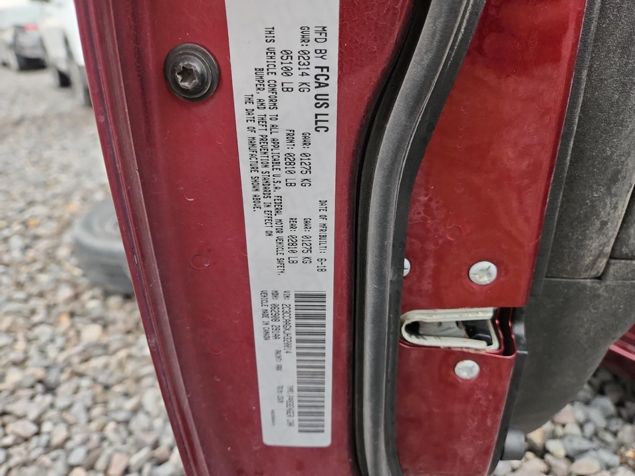 2018 Chrysler 300 Touring VIN: 2C3CCAAGXJH320014 Lot: 93011905