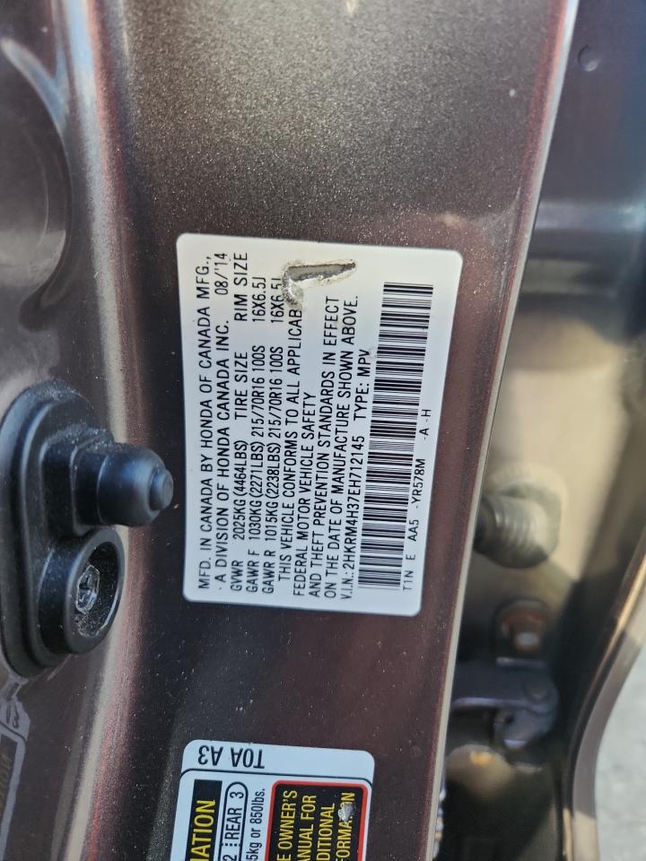 2014 Honda Cr-V Lx VIN: 2HKRM4H37EH712145 Lot: 92622145