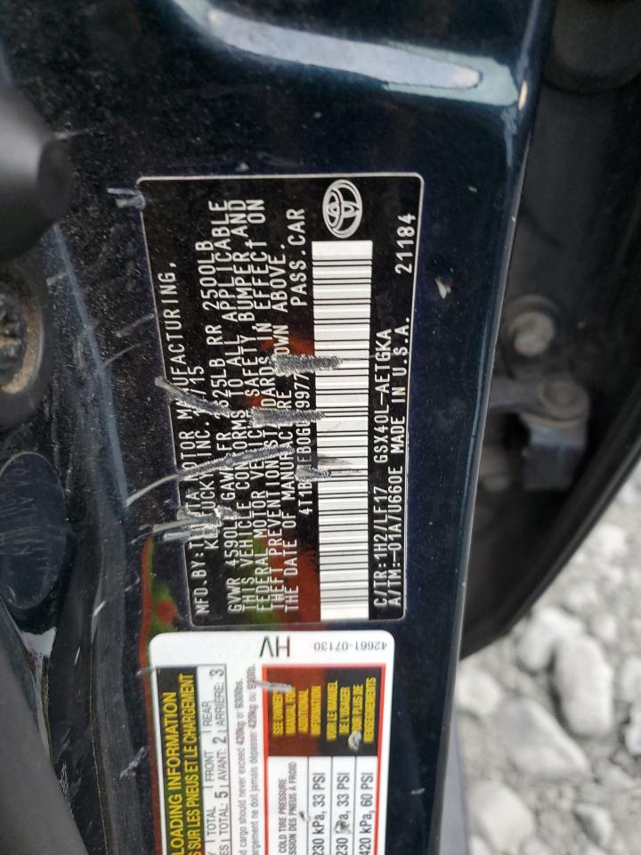 2016 Toyota Avalon Xle VIN: 4T1BK1EB0GU199777 Lot: 91198985